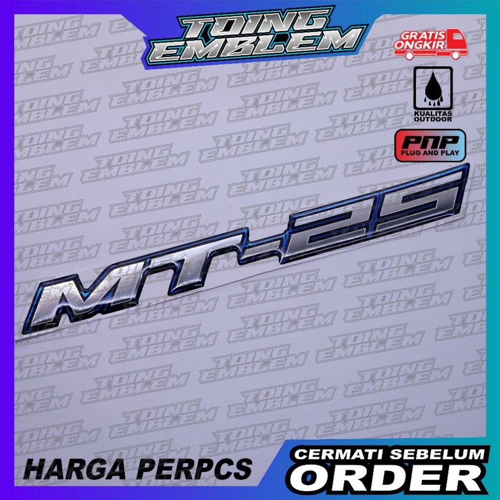 Emblem yamaha mt 25/emblem timbul yamaha mt 25/emblem mt 25 / emblem yamaha mt 25/ stiker logo mamah