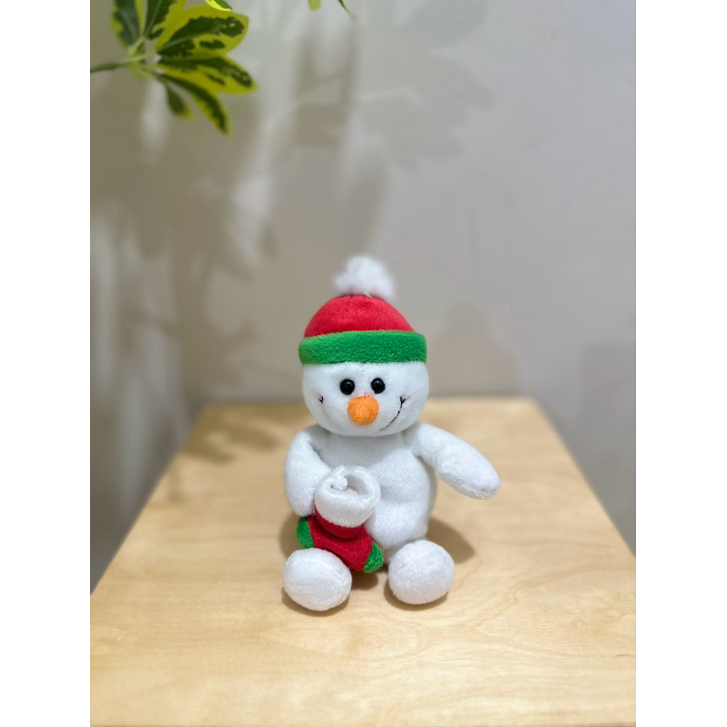 Boneka TY beanie seri natal - Snowman