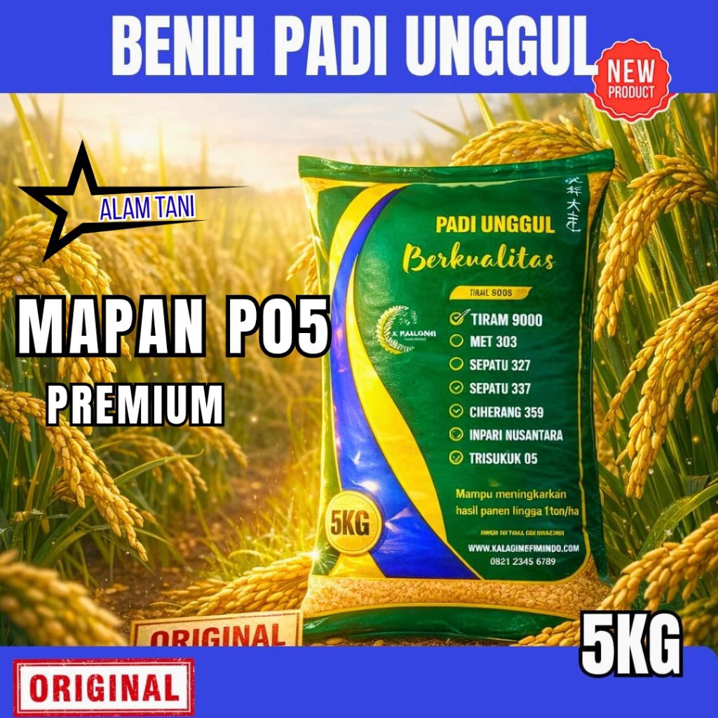 BENIH PADI MAPAN P05 KEMASAN 5 KG BENIH PADI KUALITAS ORIGINAL