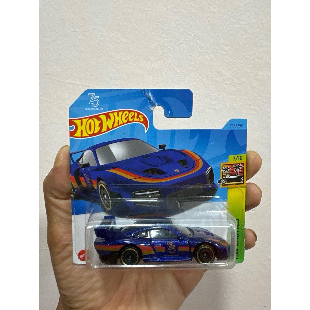 Hot Wheels Porsche 935 (Bad Card) Blue Biru #75 Anniversary Porsche Mattel Hotwheels