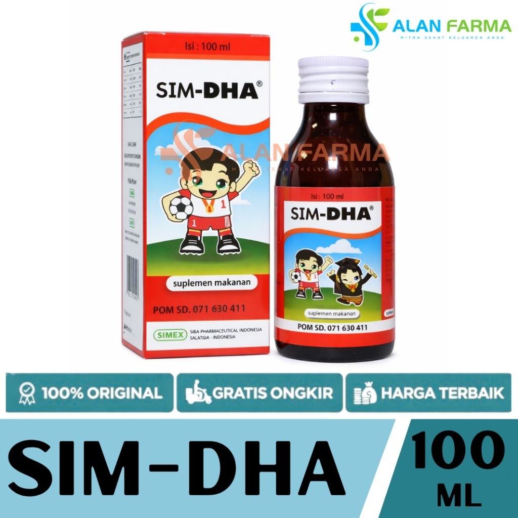 SIM-DHA Sirup 100 mL | SIM DHA Sirup | Vitamin DHA Anak