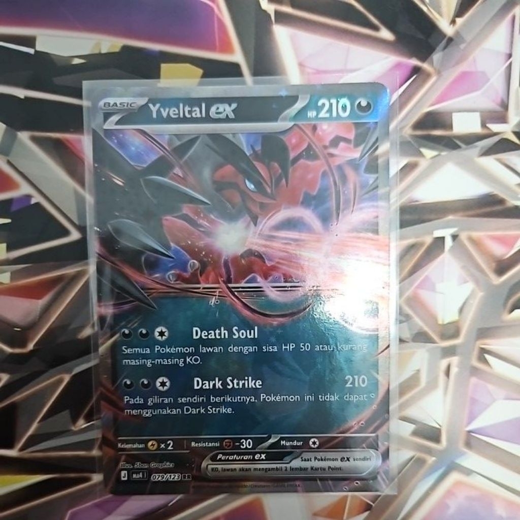 kartu pokemon tcg indonesia ledakan peniada yveltal ex 079 rr
