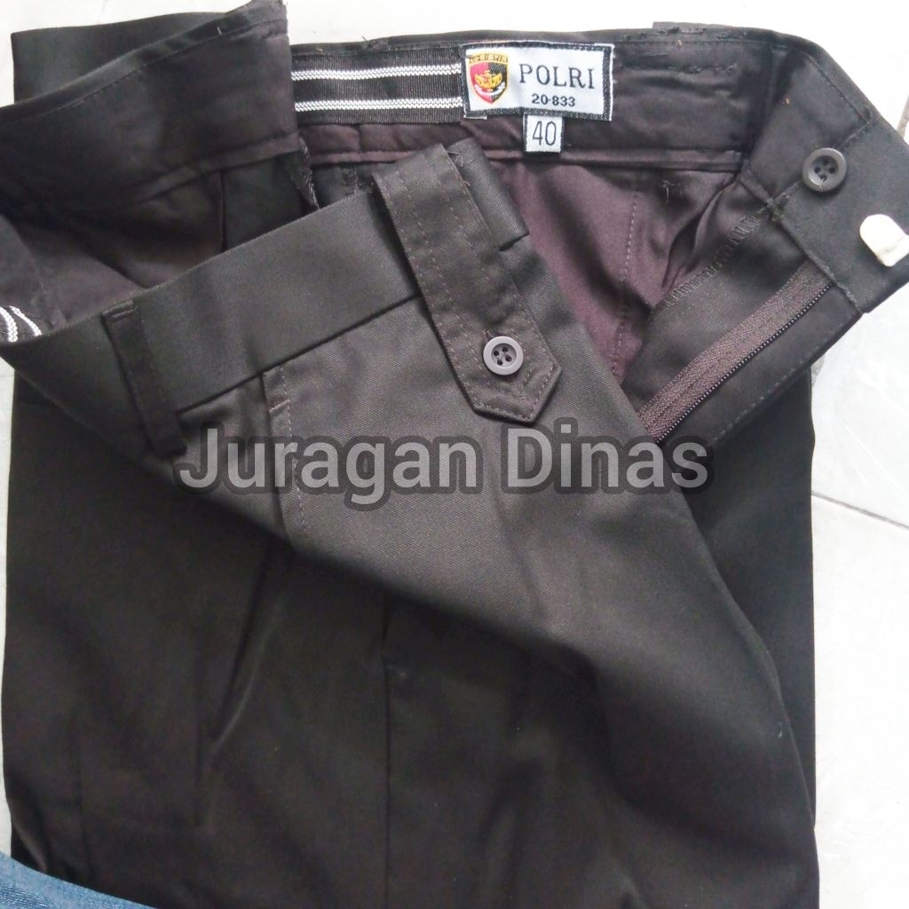 Celana PDH Coklat tua kehitaman jatah polri pdhsus pdlsus
