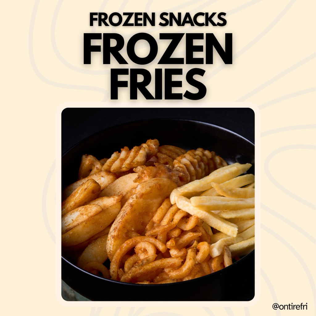 Frozen Fries // Kentang Goreng Beku // Curly Waffle Wedges
