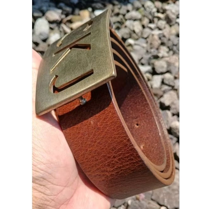 ikat pinggang sabuk calvin klein jeans kulit vintage asli