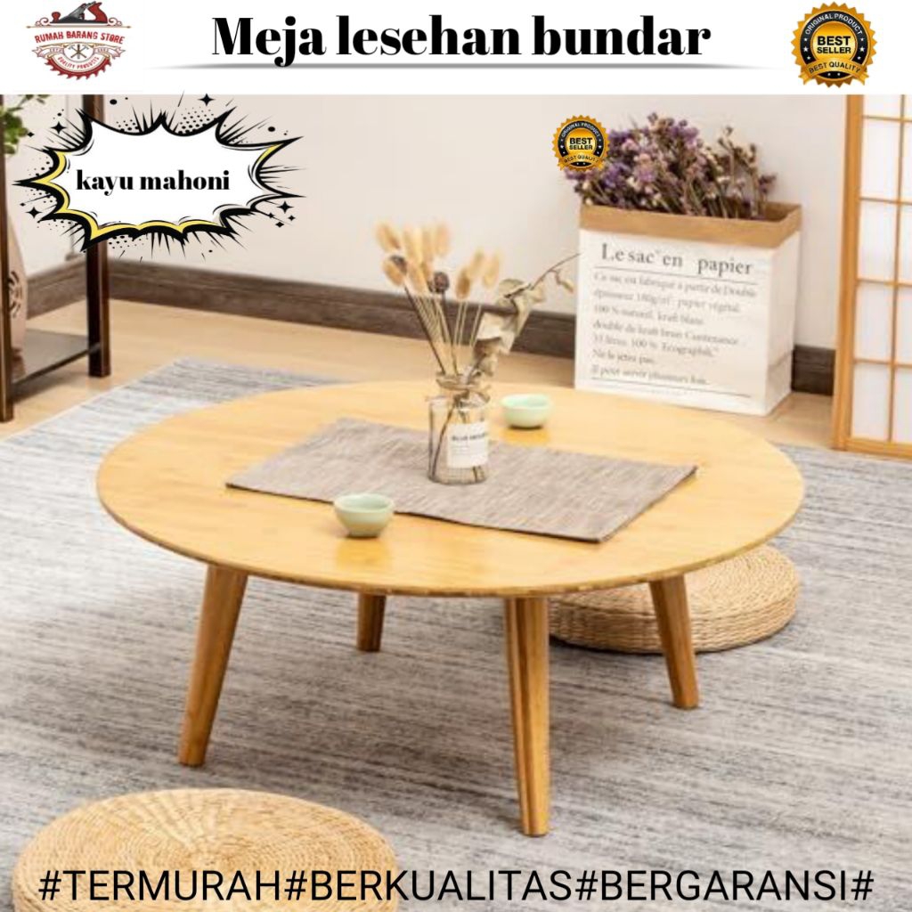 meja tamu bundar kayu meja lesehan bundar minimalis meja lipat kayu mahoni meja sofa bundar murah me