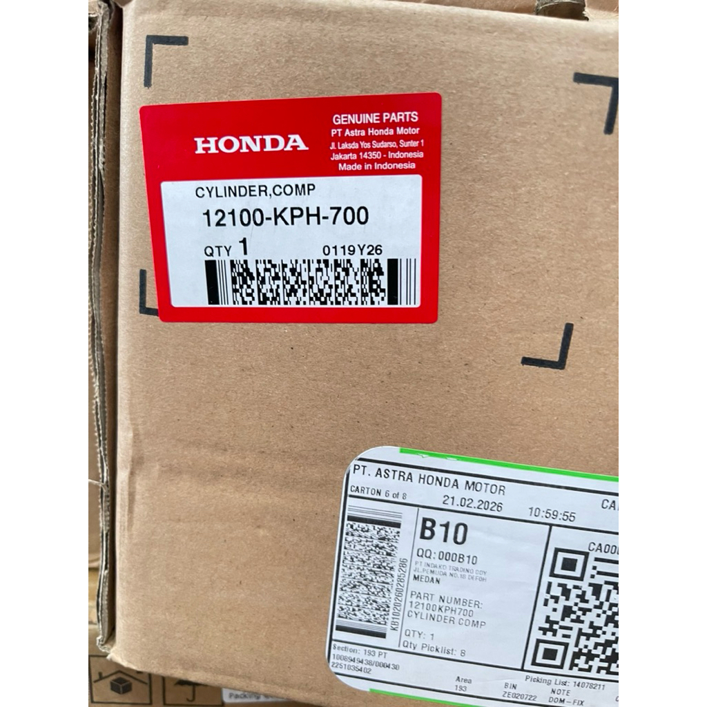 Cylinder Comp Honda Supra X 125 PGM-FI ASLI ORIGINAL AHM HONDA BLOK SUPRA X 125
