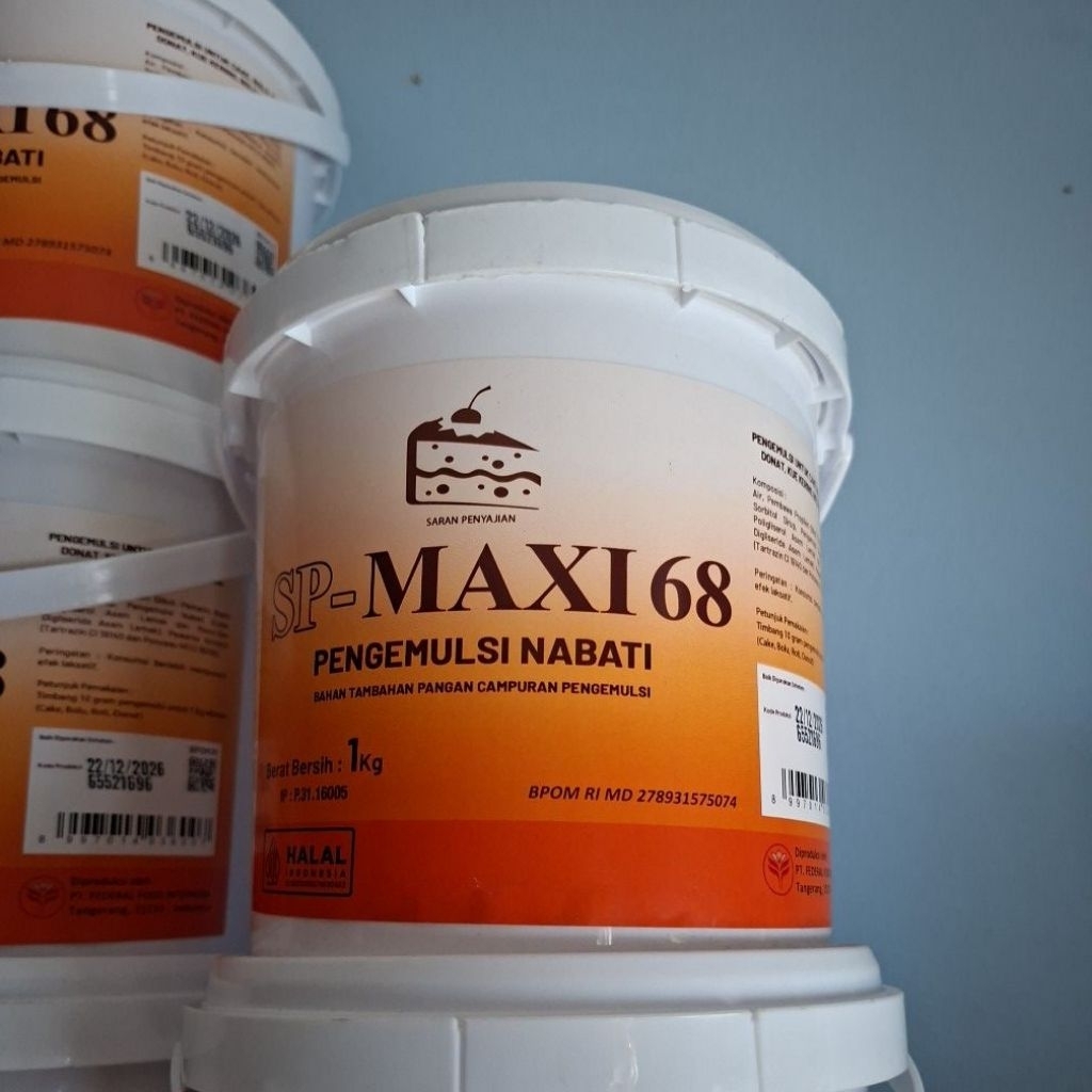Pengembang Kue Roti SP Maxi 68 - 1kg, Bahan Pengembang & Pelembut Adonan