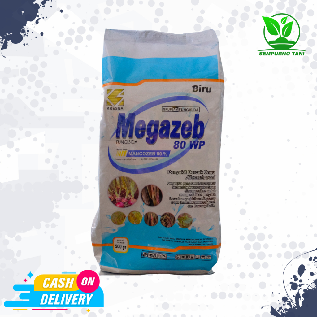 FUNGISIDA MEGAZEB BIRU 80 WP 500 GRAM MANKOZEB