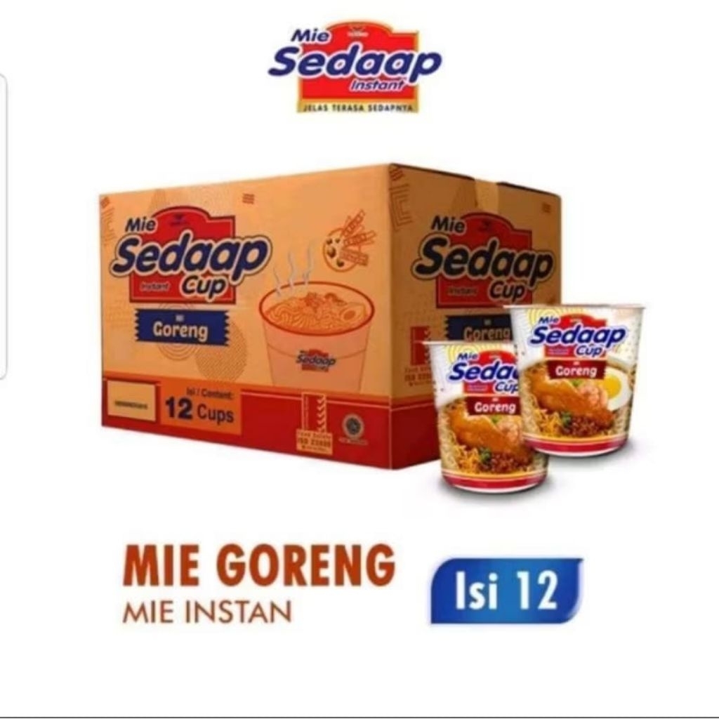 Mie Sedaap Cup Goreng ( 1 Dus Isi 12 Cup )