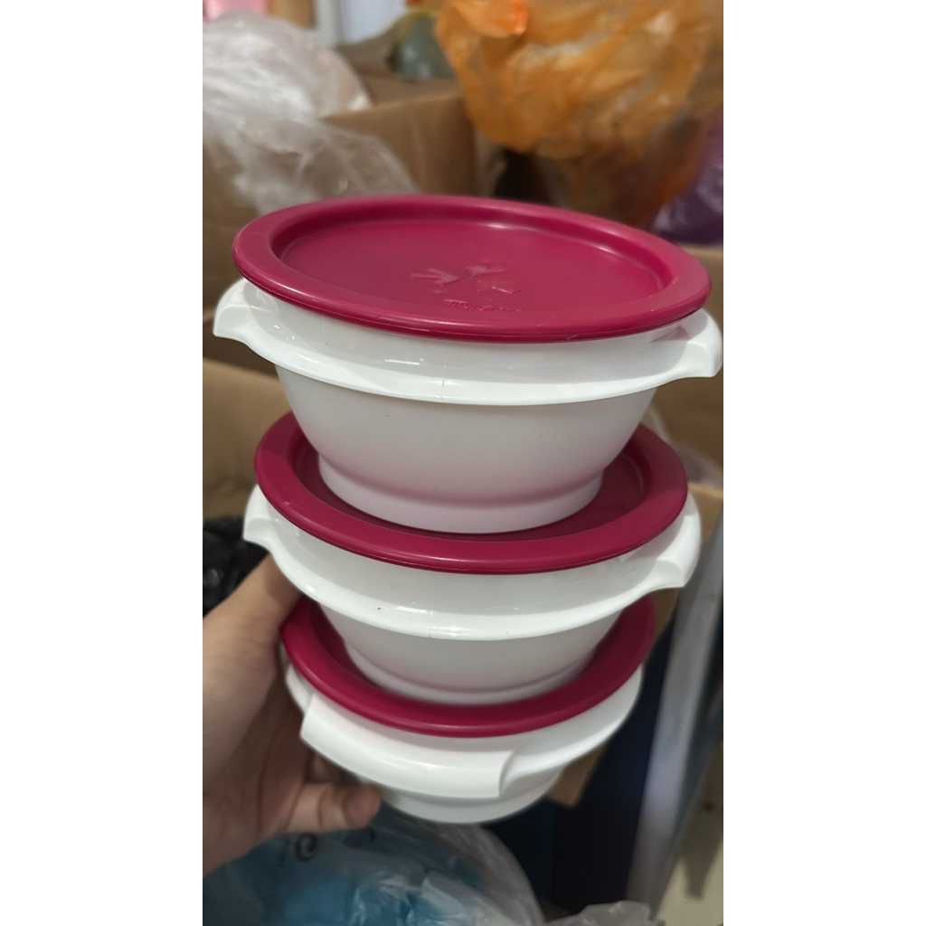 Bowl kuping Tupperware minus tutup baret New
