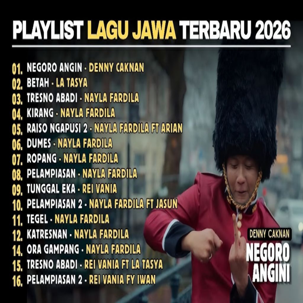 KASET LAGU JAWA TERBARU DENNY CAKNAN NEGORO ANGIN - KASET CD DENNY CAKNAN AMBYAR - KASET DVD LAGU JA