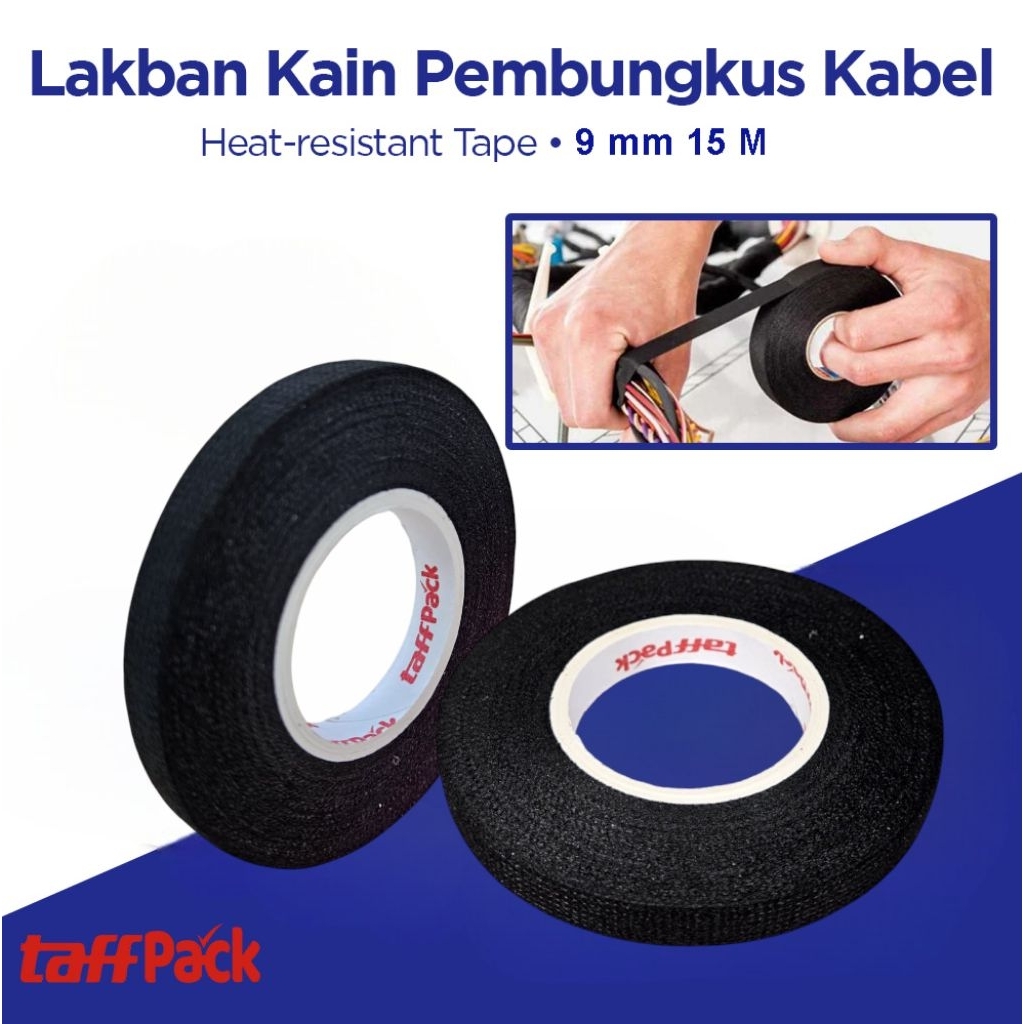 Lakban Kain Pita Perekat Kain Tahan Panas 15M - TF11 - Black