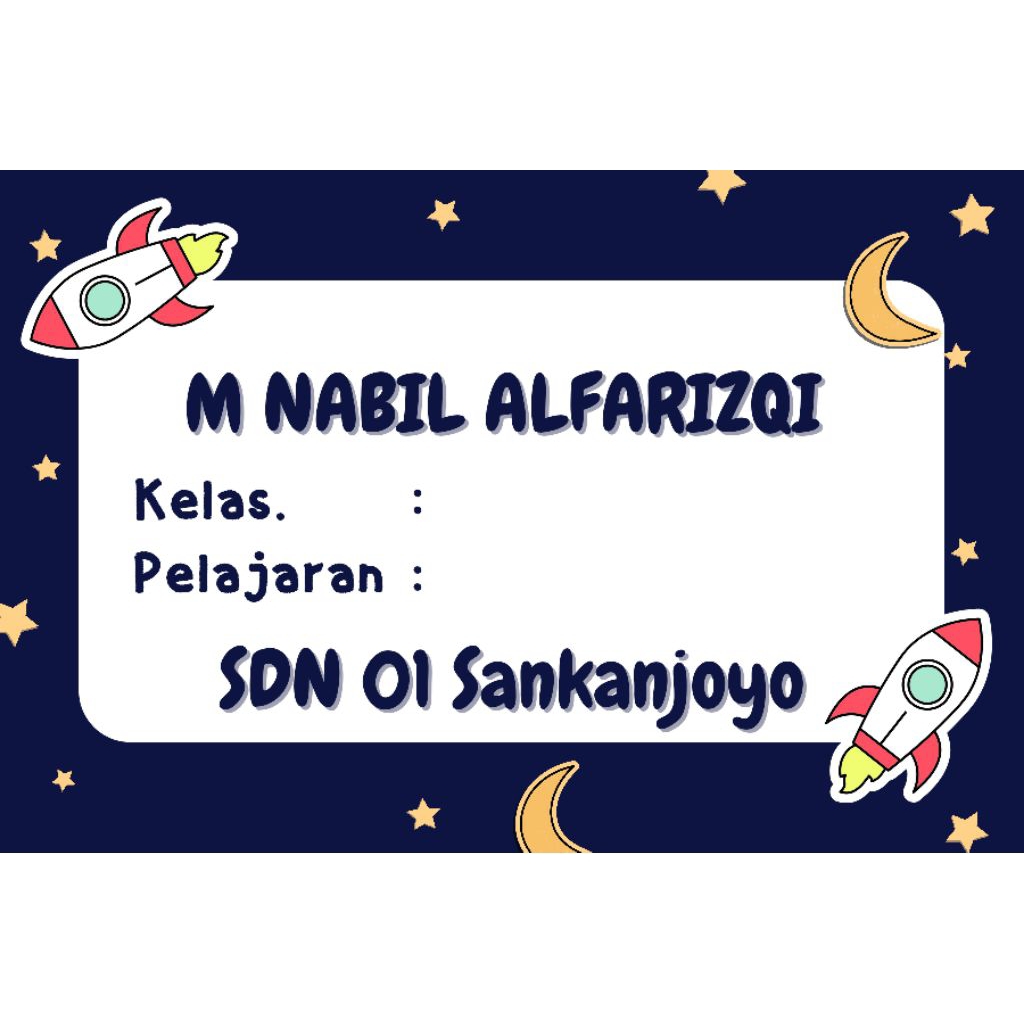 30 Sticker mata pelajaran/sticker Vinly mata pelajaran/sticker mapel/sticker buku pelajaran/sticker 