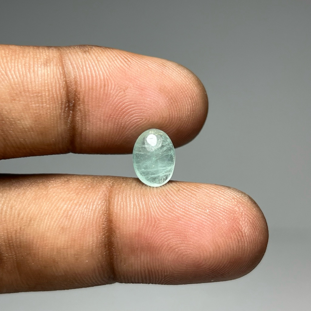 Batu Zamrud Colombia Natural Nigerian Emerald Jamrud Cabochon Dim 10x7x4.5