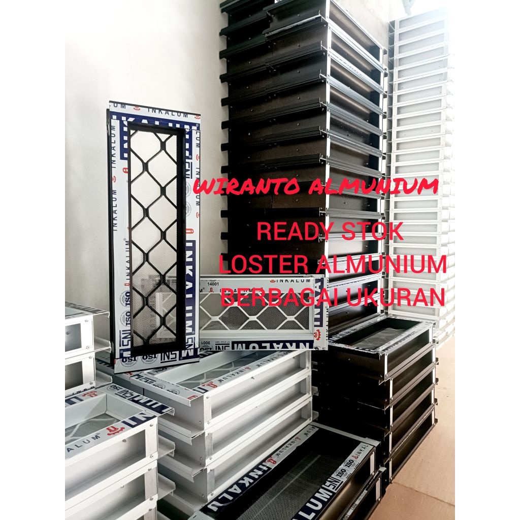 Loster almunium berbagai ukuran