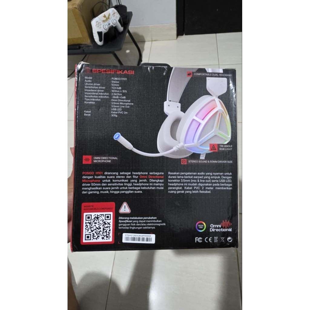 Axioo Pongo H101 Headset Wired Gaming