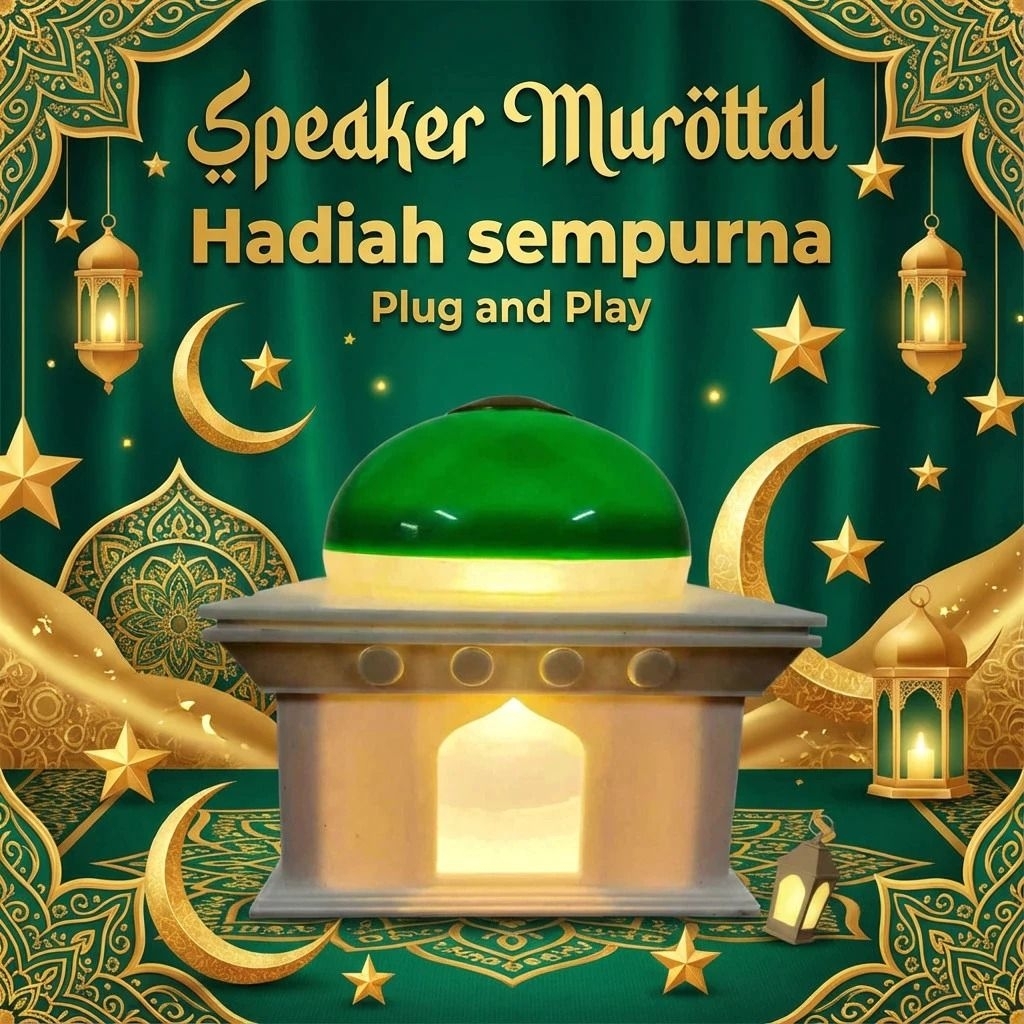 murottal alquran bentuk masjid speaker murottal 24 jam all zikir ruqiah ayat AL-QURAN lampu tidur