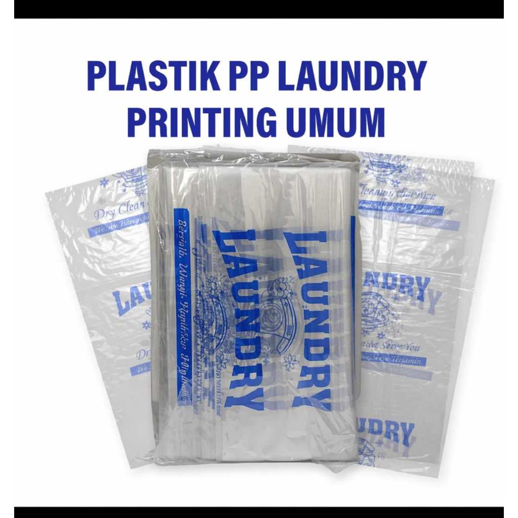 PLASTIK PP LAUNDRY UMUM BIRU/ Plastik Laundri Sablon / PP printing Sablon 1KG SABLON PRINT UMUM KILO