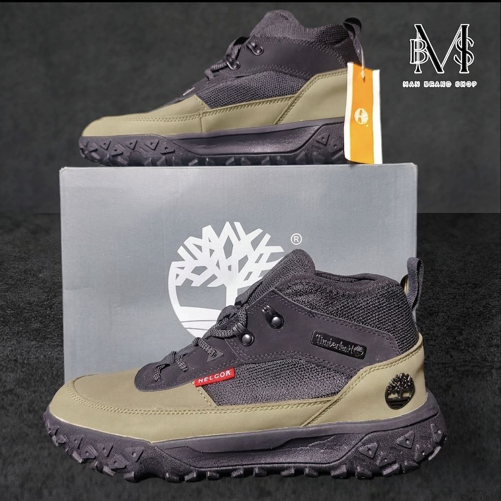 MBS Sepatu Timberland GreenStride™ Motion 6 Mid Hiker "Army Black", Size 43