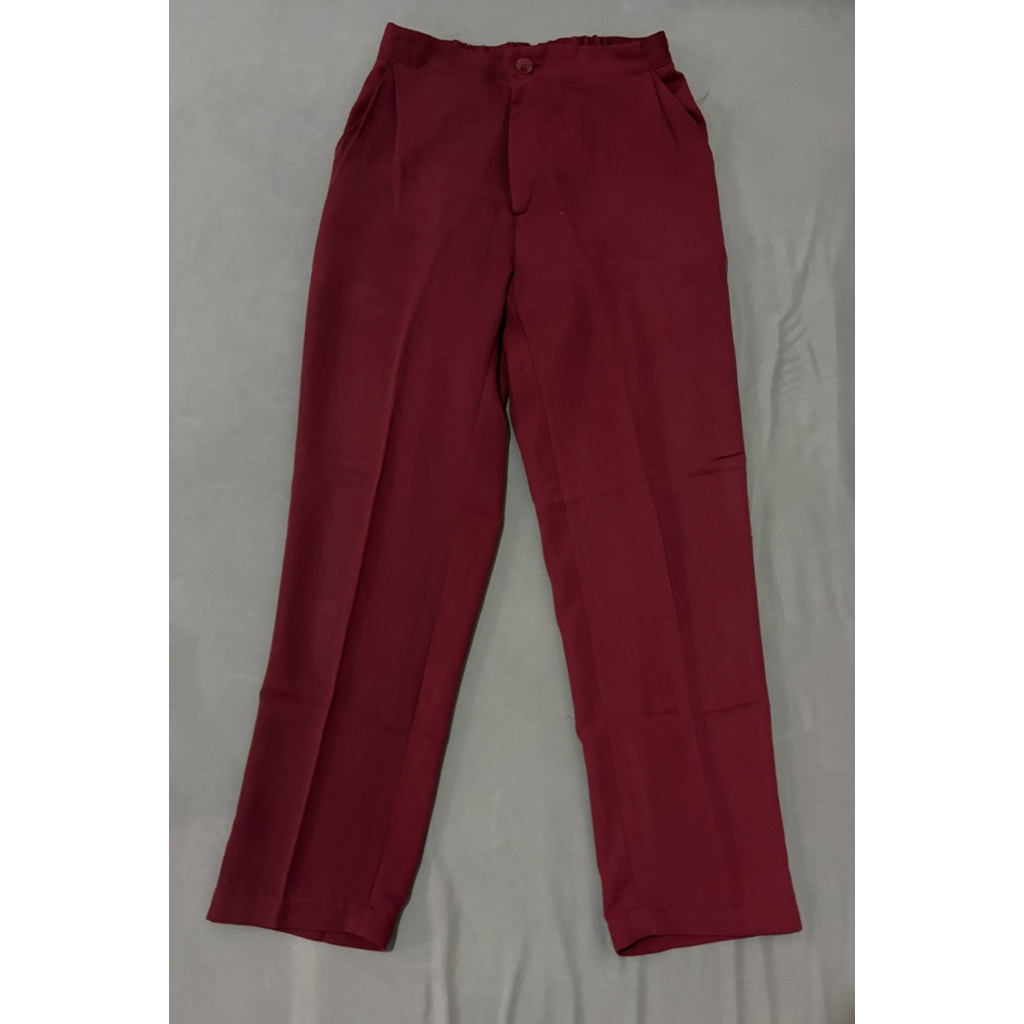 Preloved Gaudi Celana Panjang formal kantor maroon 72