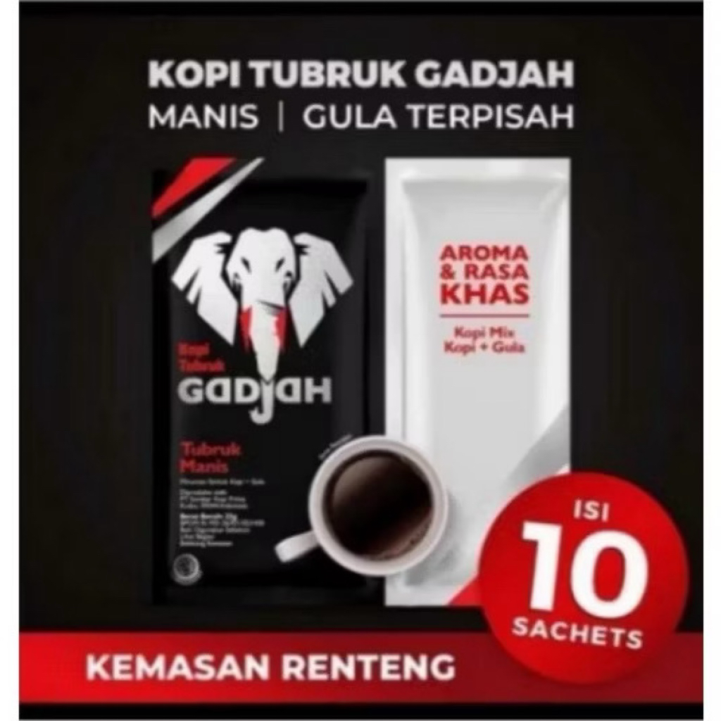 Kopi Tubruk Gajah 150g - Kopi Bubuk Tubruk Asli, Sertifikasi Halal, Desain Kemasan Unik