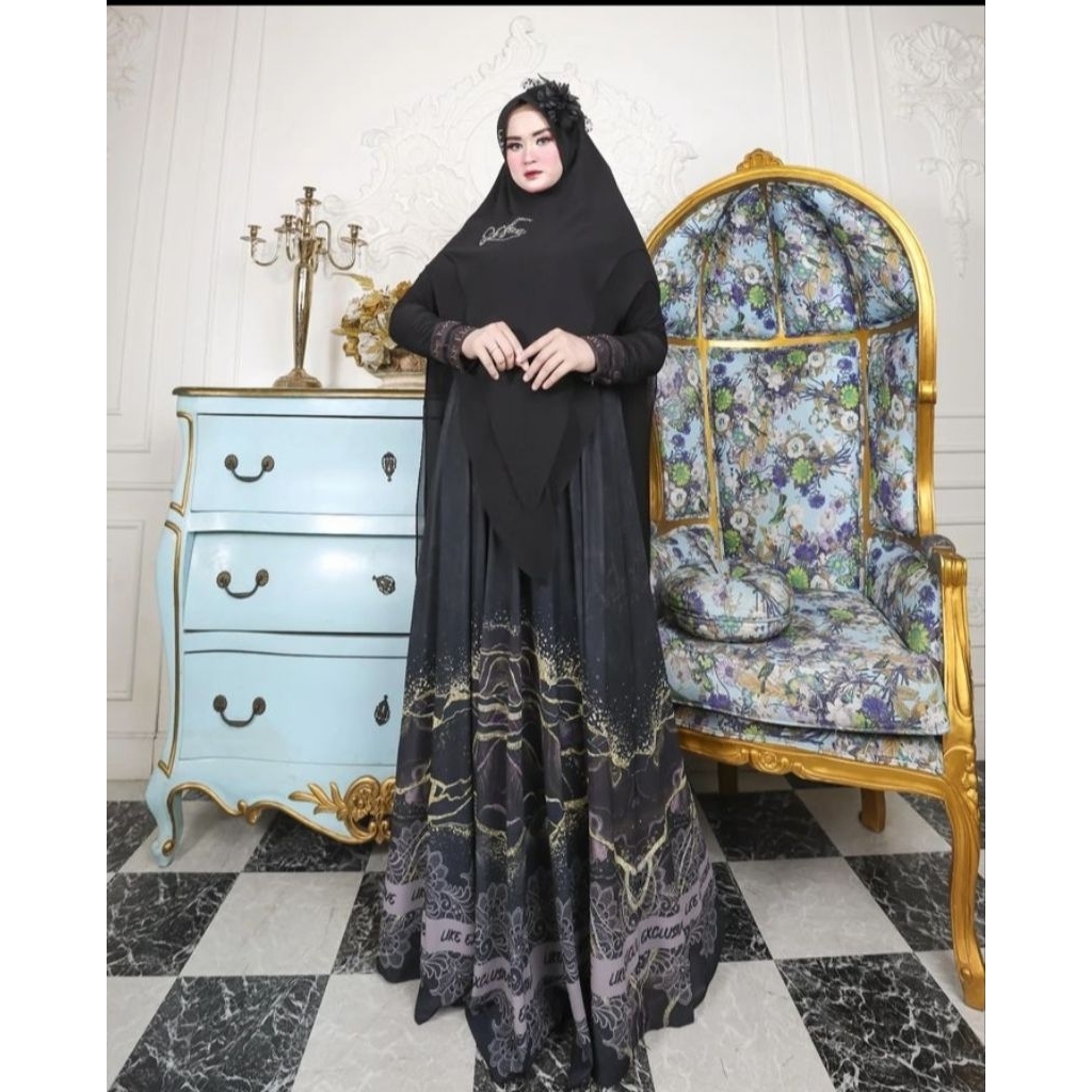 gamis set Khimar like exclusive