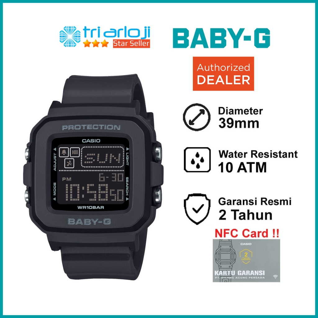 Casio BABY-G BGD-10-1DR Jam Tangan Wanita Digital BabyG BGD-10-1 BGD10 BGD 10 1DR
