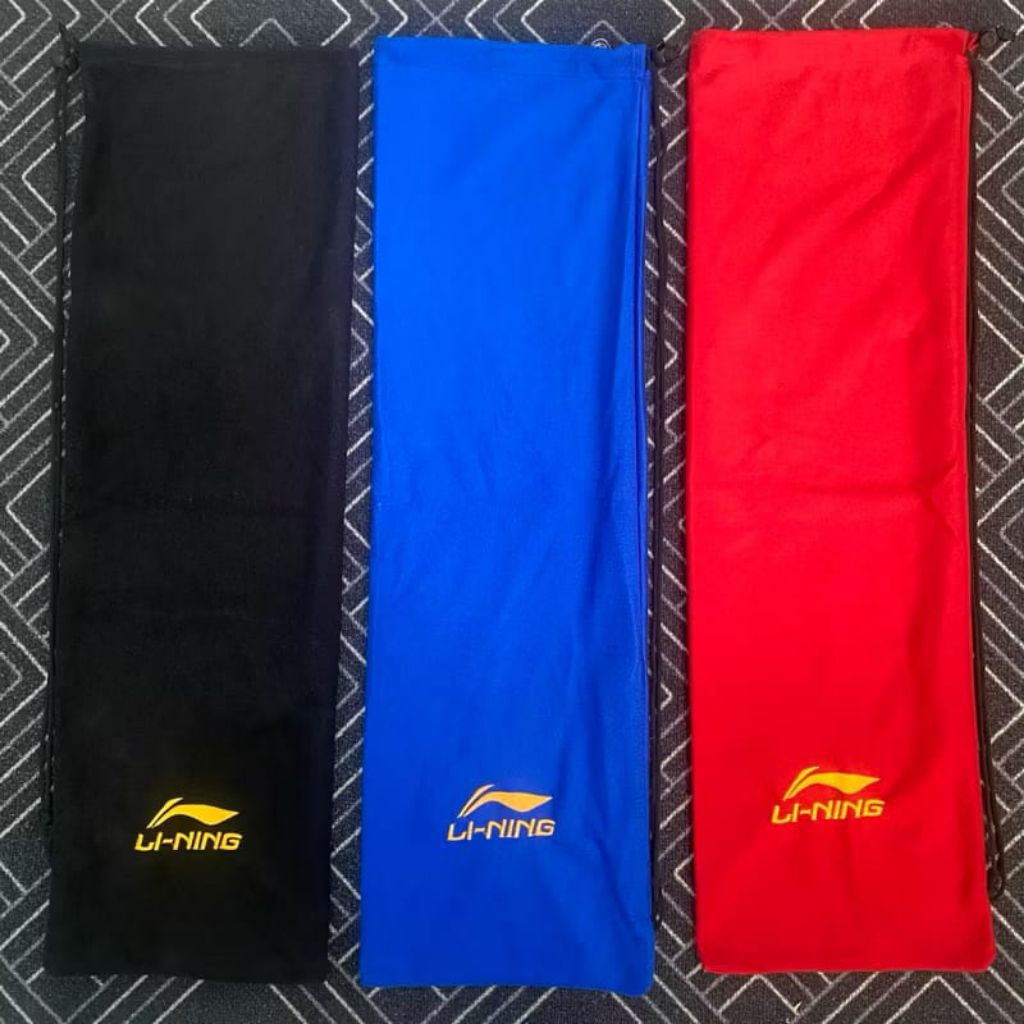 Sarung raket badminton Lining bordir / Tas raket badminton serut Lining bordir