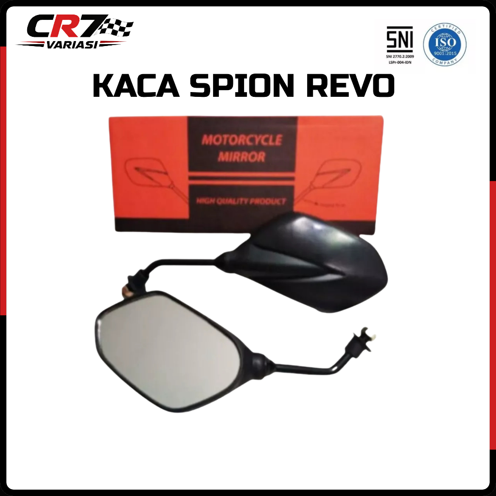 CR7 Variasi Motor Kaca Spion Motor Honda Revo Absolute / Vario Old / Supra X 125 Hitam Spion SNI ISO