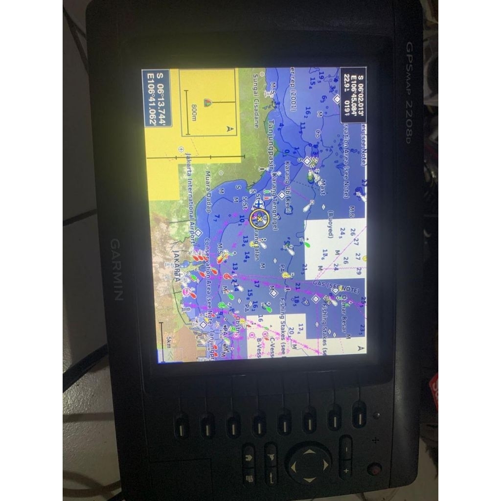 Garmin Fish finder GPS MAP 2208D Bekas Normal