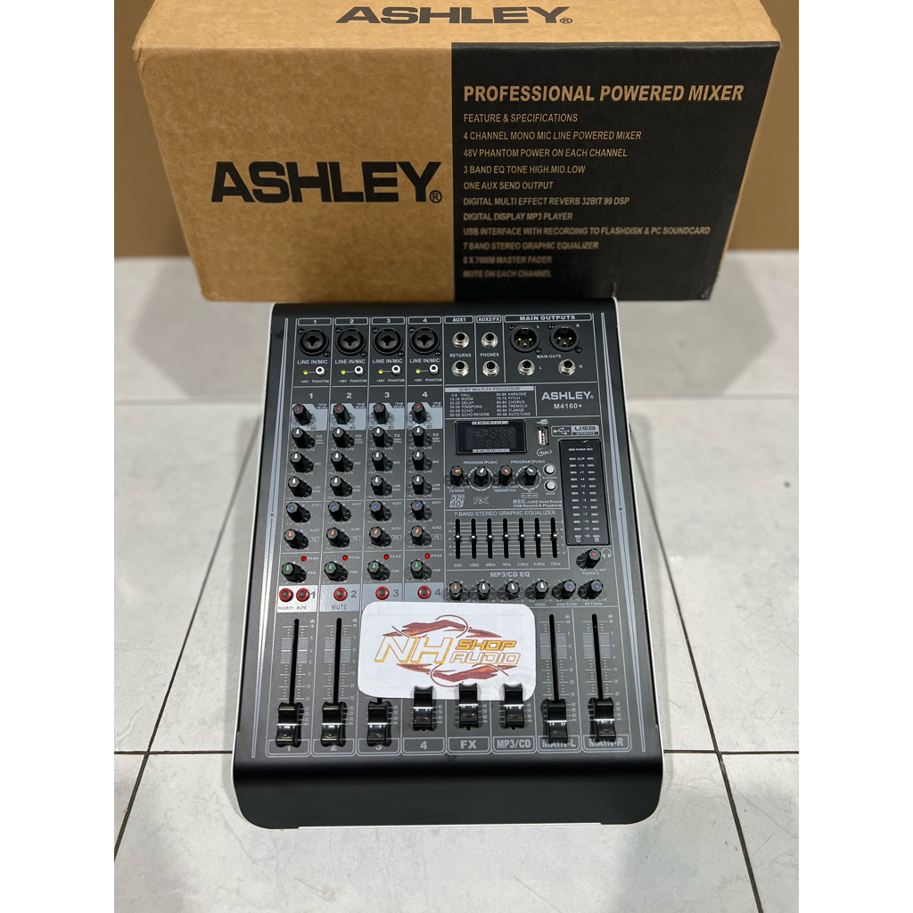 Mixer Power Mixer Ashley M4160 M4160+ M4160 Plus Original Ashley M 4160 4 Chanel Plus Power 300 Watt