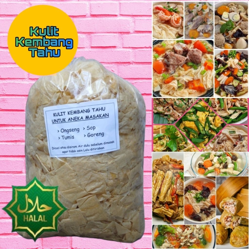 1kg Kulit Kembang Tahu/ Kulit Kembang Tahu Kering Kiloan Patahan