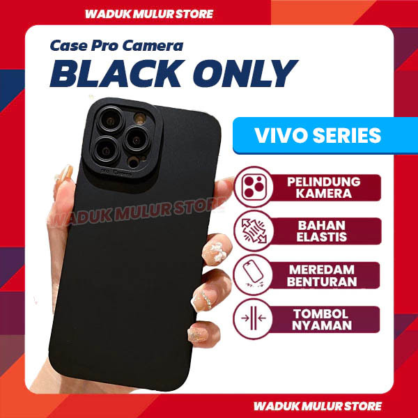 WMS Case Hitam Vivo Y01 Y01A Y02 Y02S Y03 Y04 Y04S Y3 Y5S Y7S Y9S Y11 Y11S Y12 Y12A Y12S Y15 Y15A 20