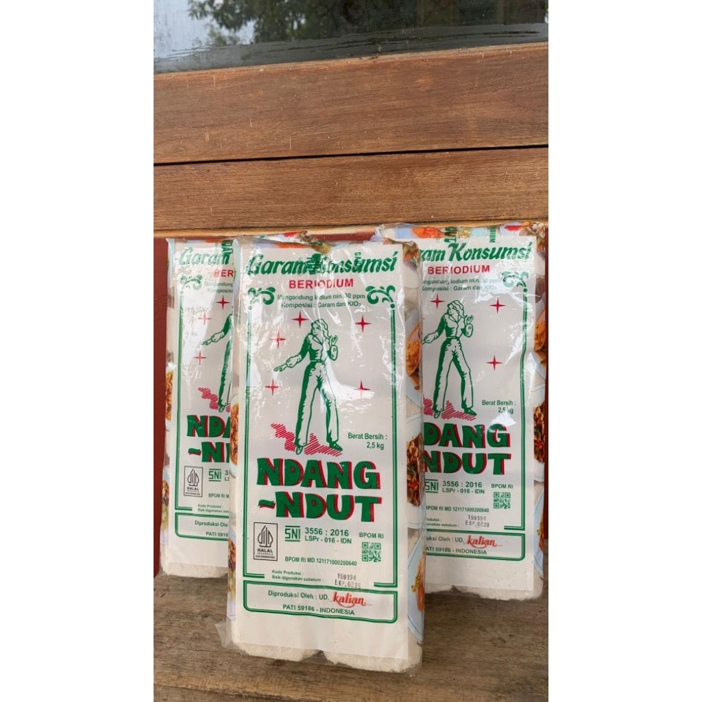 Garam Bata Merk Ndang Dut Original Garam Dapur 100% Asli Termurah Bumbu Dapur Garam Bata Isi 12 Bata