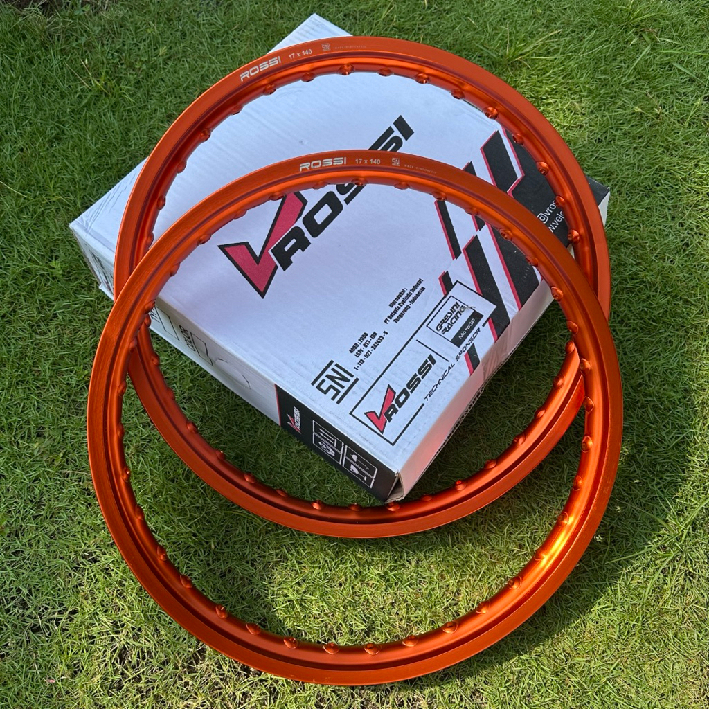 VELG V ROSSI WM UKURAN 120 140 160 185 RING 17 WARNA ORANGE OREN ORIGINAL V ROSSI RACING