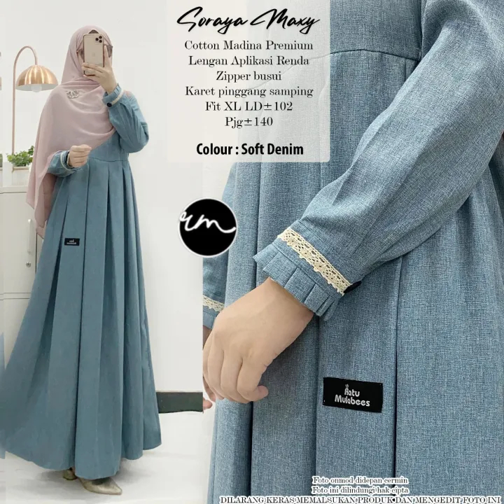 GAMIS WANITA KATUN MADINAH TANGAN RENDA 2026