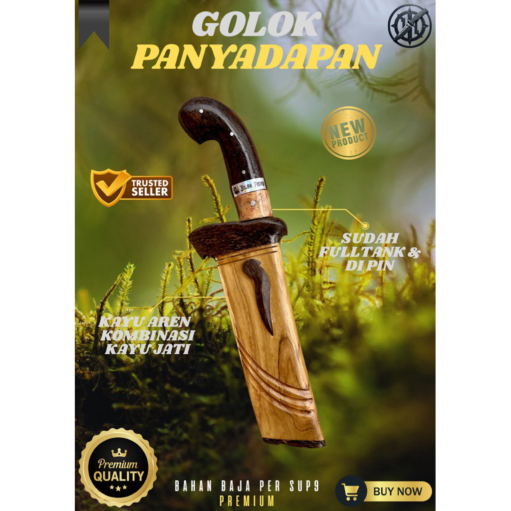 [BAJA PREMIUM] GOLOK KEBUN PANYADAPAN GOLOK BAJA SUPER TAJAM Baja Per SUP9 Premium Asli Original