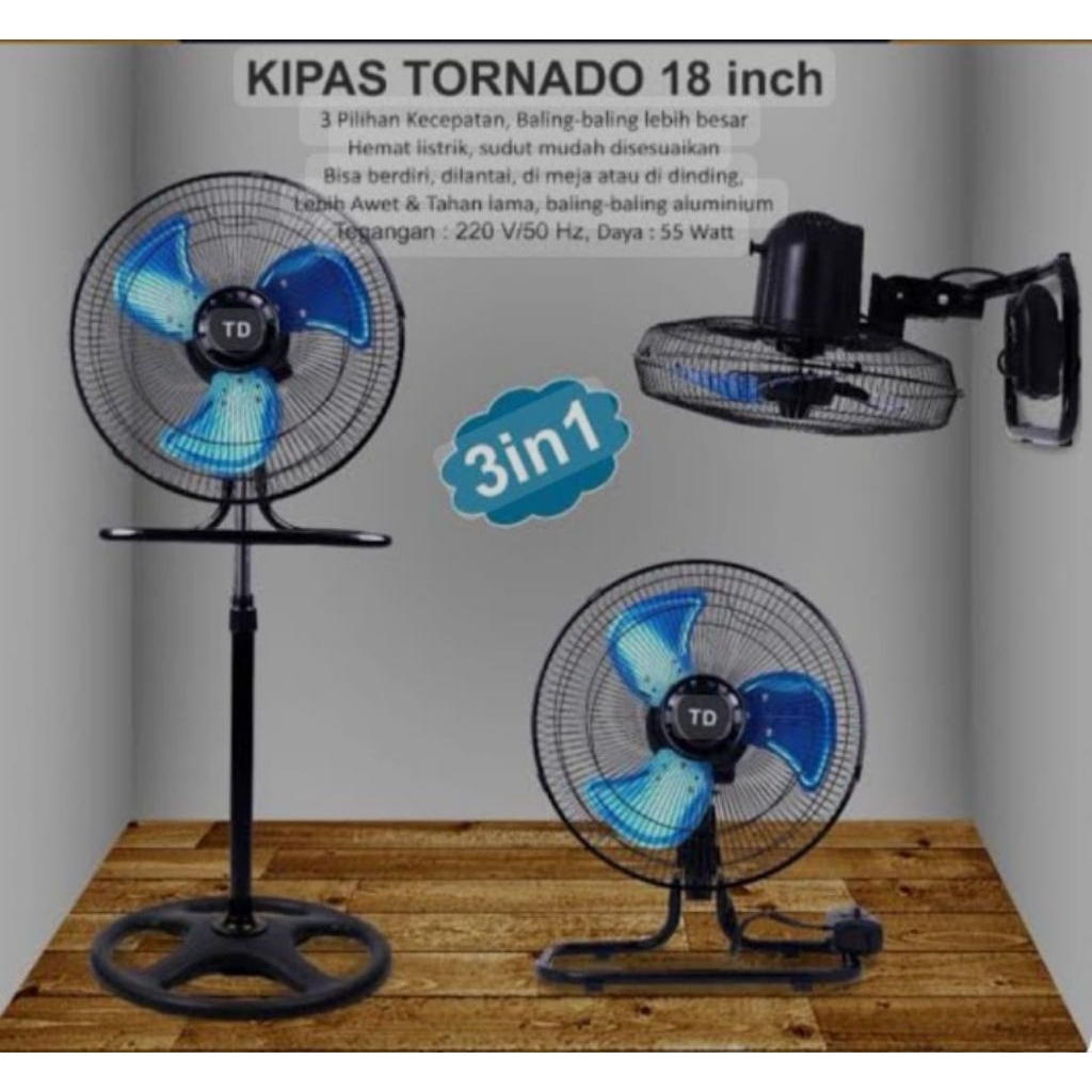 Kipas Tornado 3in1 18Inch