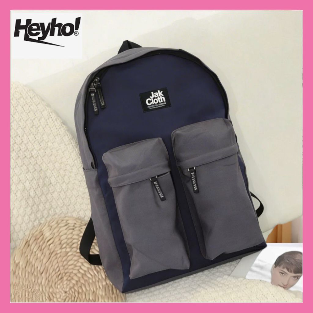 Heyho Backpack Pocket Bag Tas Ransel Sekolah Pria