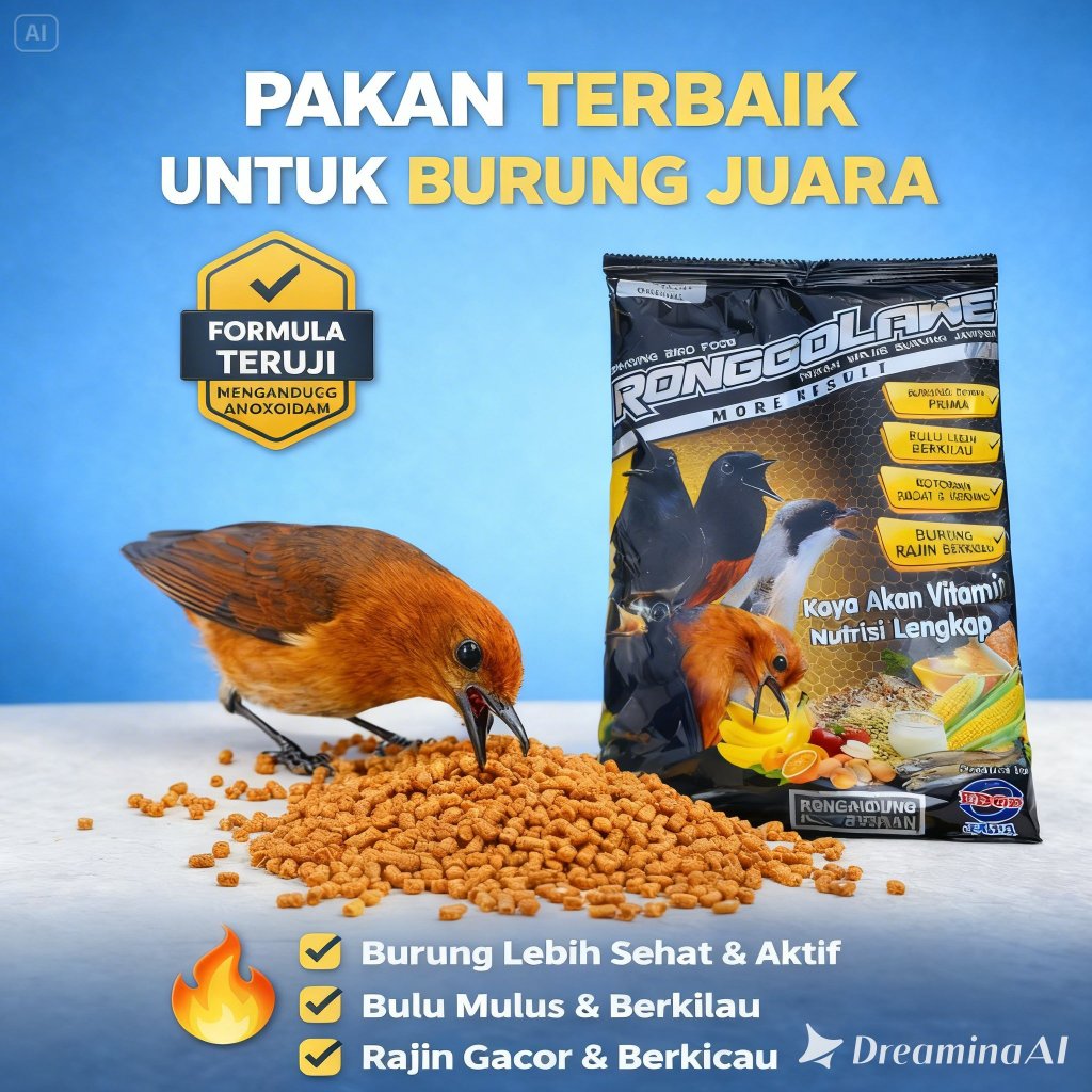 Ebod Jaya Voer Ronggolawe Original 400gr dengan kandungan serangga berprotein