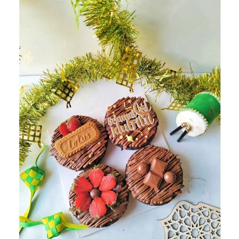Fudgy Brownies Sekat/ Hampers Lebaran/Hampers Fudgy Brownies