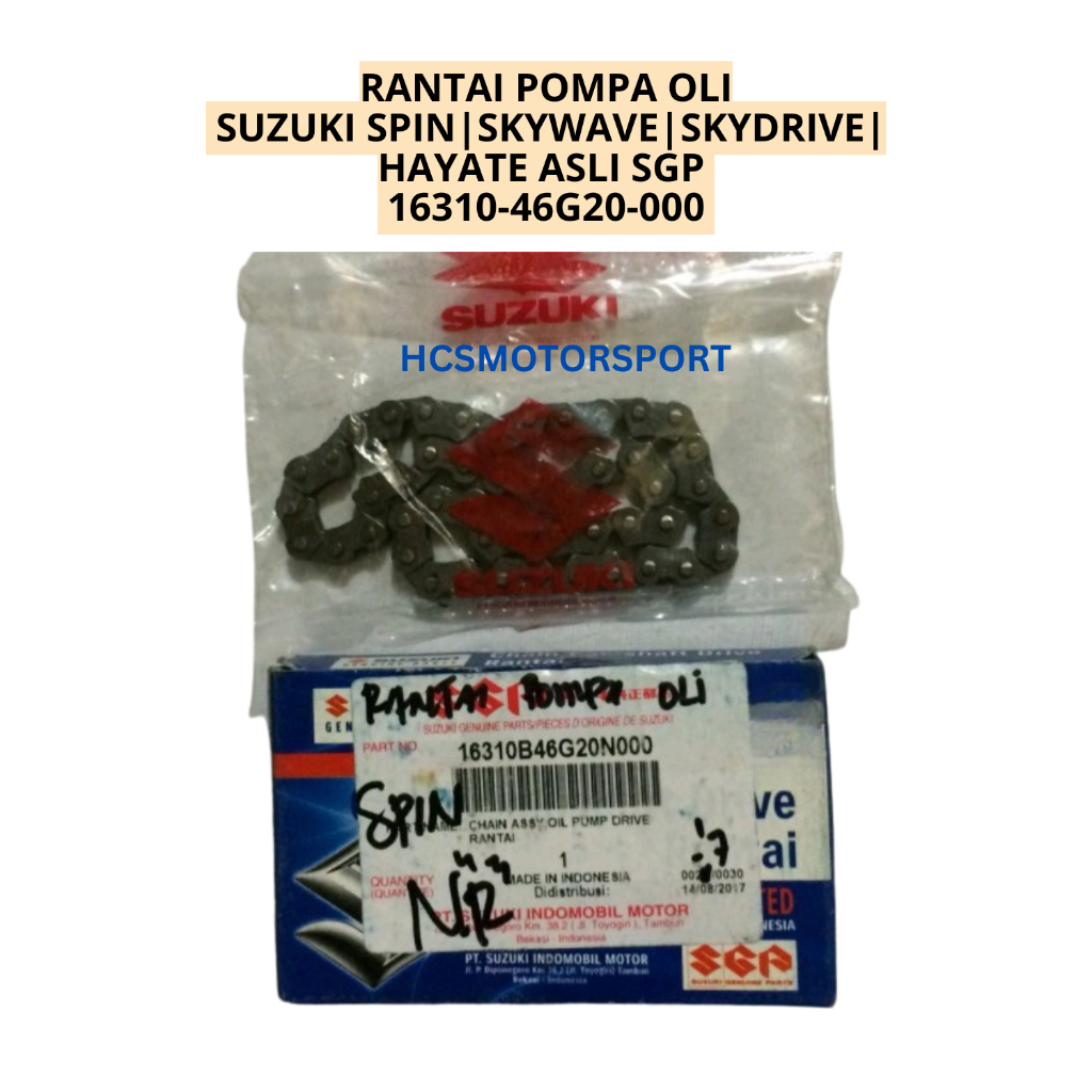 RANTAI POMPA OLI SUZUKI SPIN SKYWAVE SKYDRIVE HAYATE ASLI SGP 16310-46G20-000