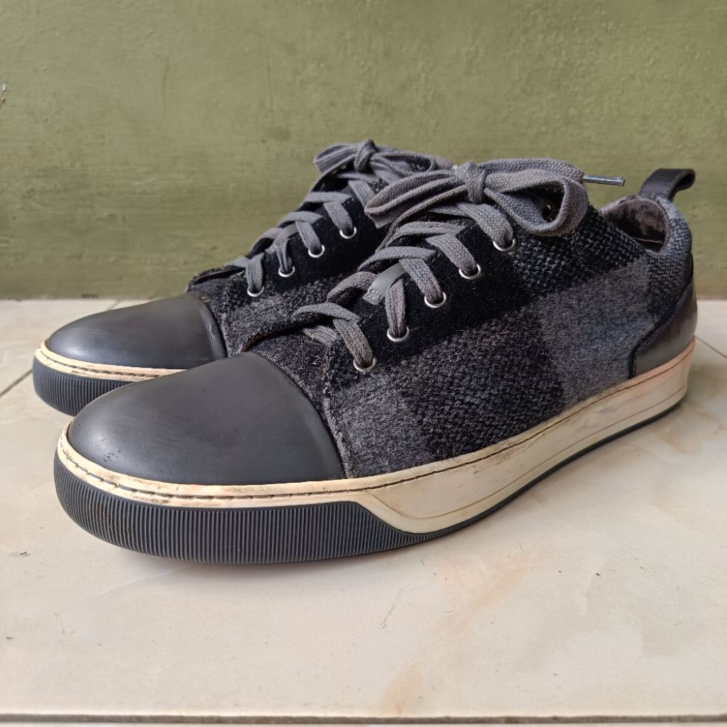 SEPATU LANVIN WOOL LOW CASUAL SNEAKERS LANVIN SNEAKERS WOOL TARTAN