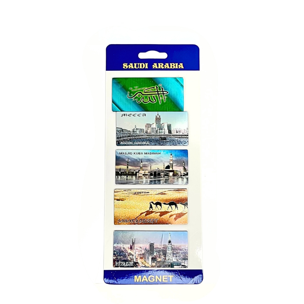 Souvenir magnet kulkas Mekkah Madinah Saudi Arabia negara Arab Saudi