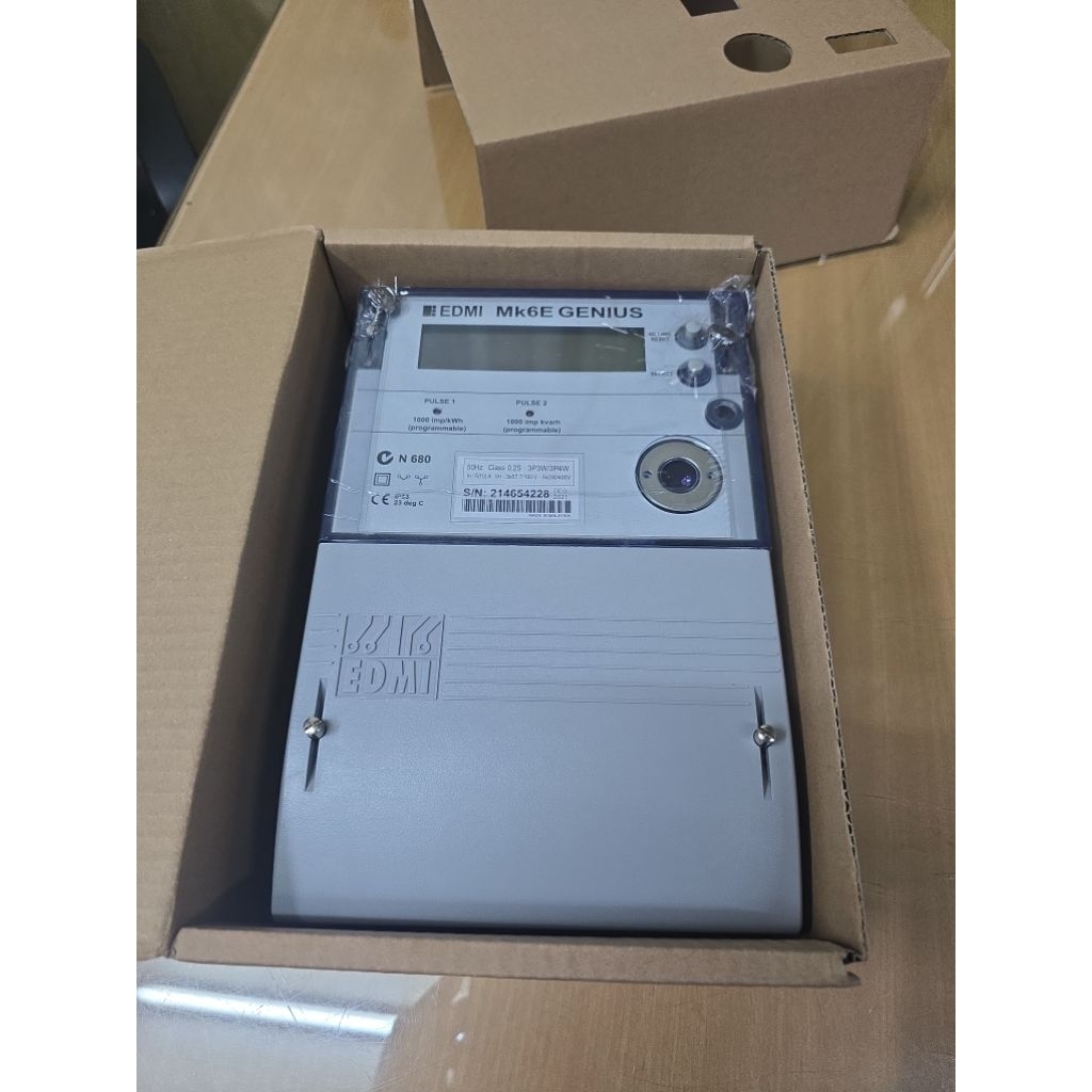 KWH Meter 3phase EDMI MK6E GENIUS 5(10)A Class 0.2s + Tera Metrologi ( sertifikat )