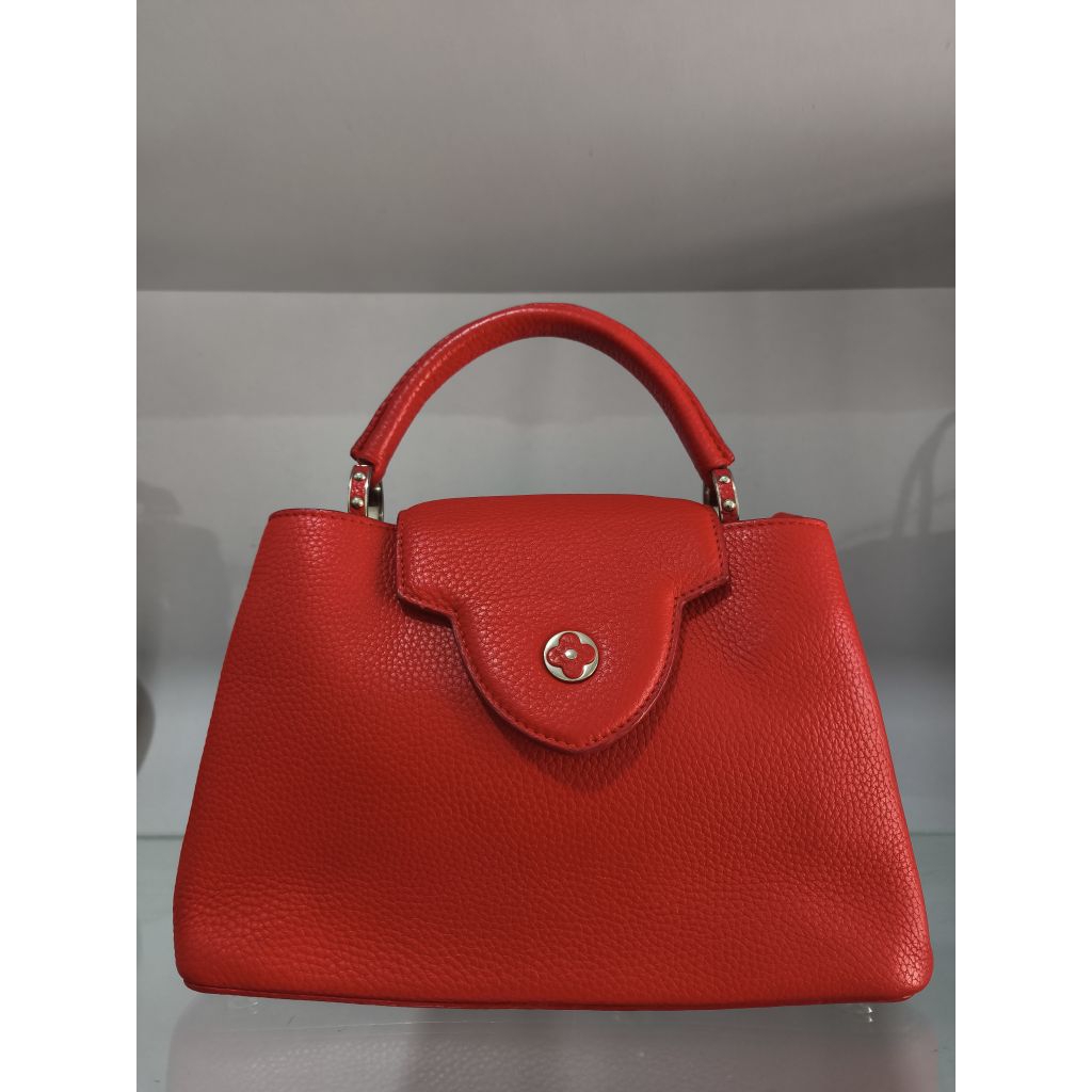 Tas Merah Kulit Asli