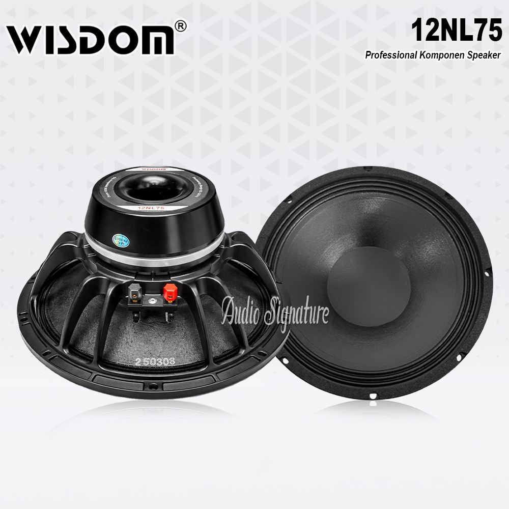 Komponen Speaker 12 Inch WISDOM 12NL75 | 12 NL 75 Neodymium Original