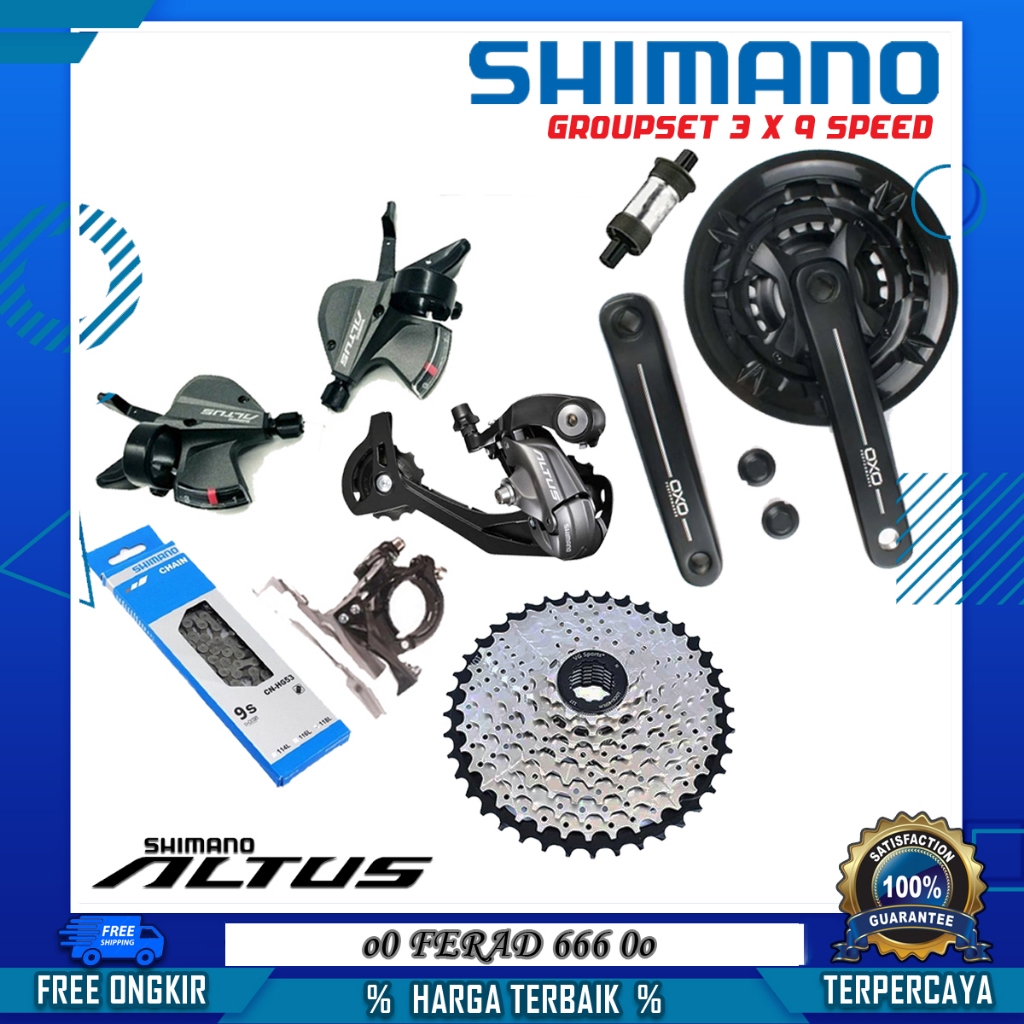 Groupset 7/8/9 Speed Model Shimano Tourney/Altus/Acera/Alivio for MTB