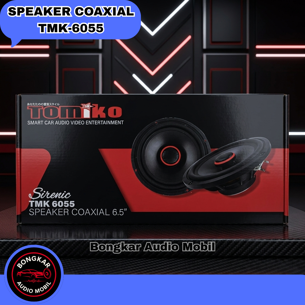 Speaker Coaxial Tomiko 6055 6.5 inch / Speaker Mobil Coaxial